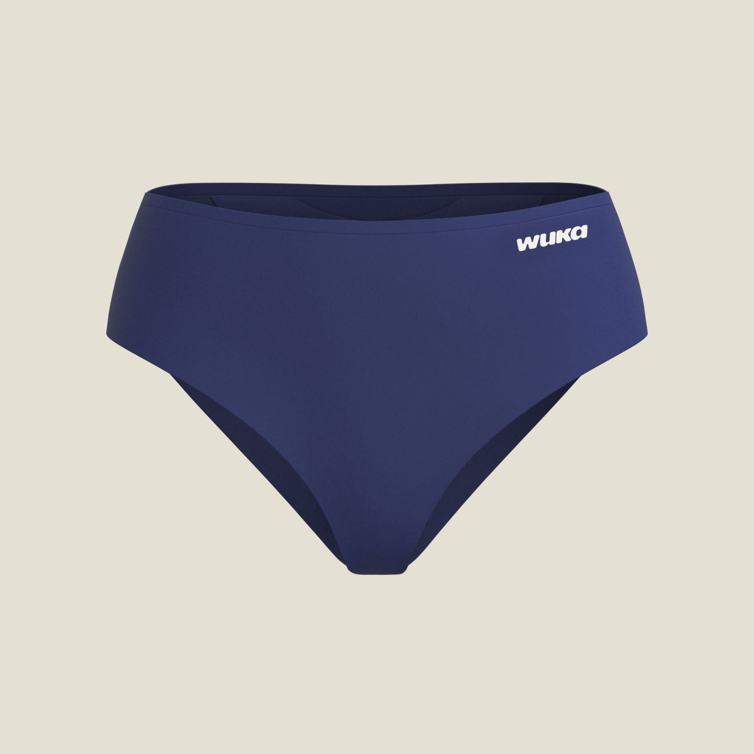 Studio image of WUKA Teen Stretch™ navy period underwear cut-out, showing seamless design with absorbent gusset for heavy flow days.