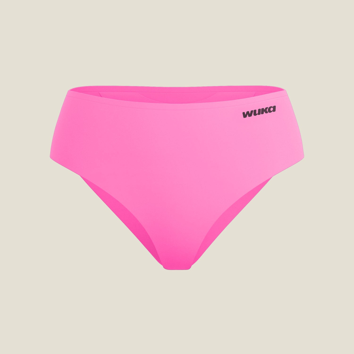 Cutout of WUKA Teen Stretch Seamless Midi Brief in limited edition pink, heavy flow absorbency.