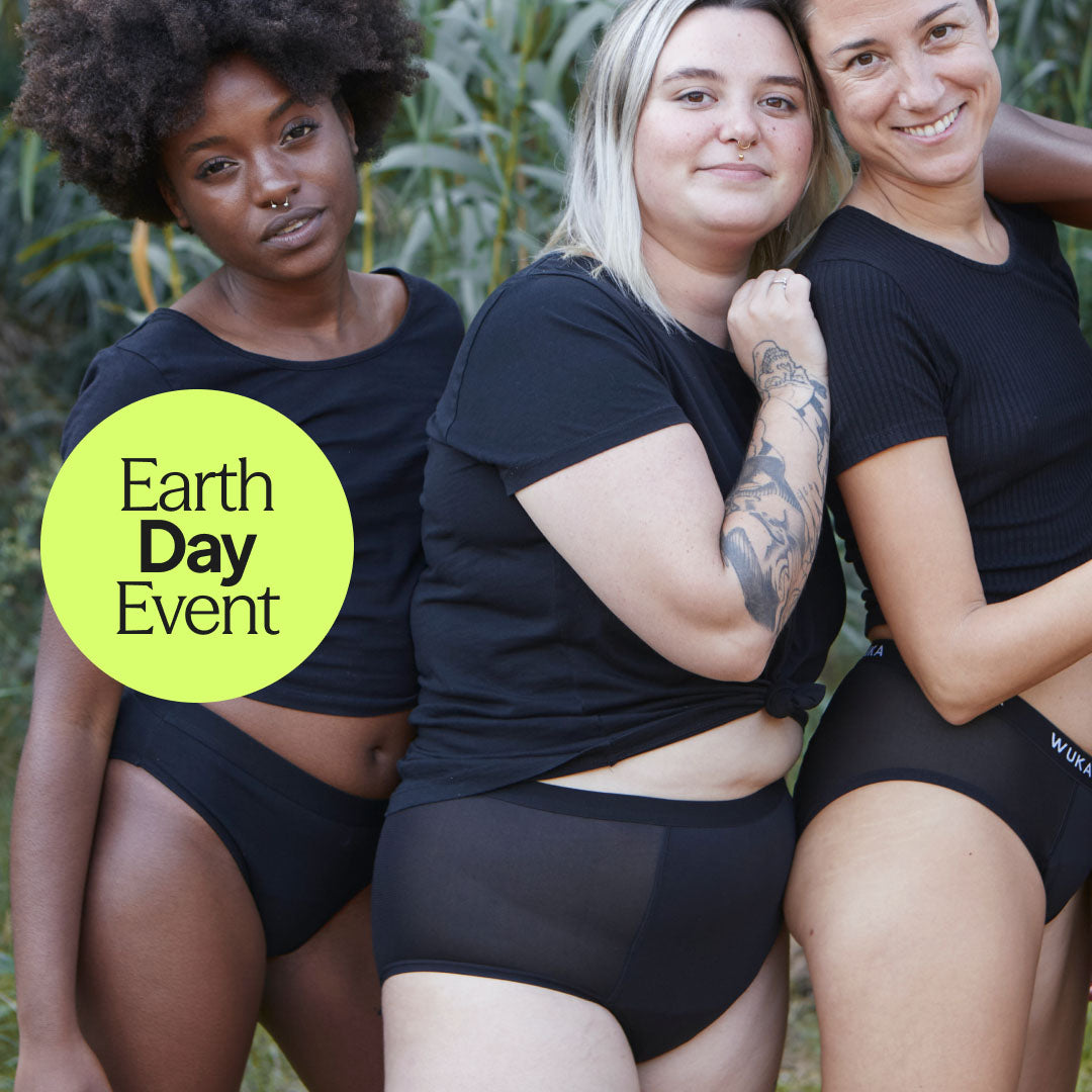 Celebrate sustainability with WUKA’s Earth Day Event—shop our eco-conscious period underwear made from organic, recycled, and carbon-reducing materials. Discover sustainable swaps that protect the planet and support a zero-waste lifestyle.