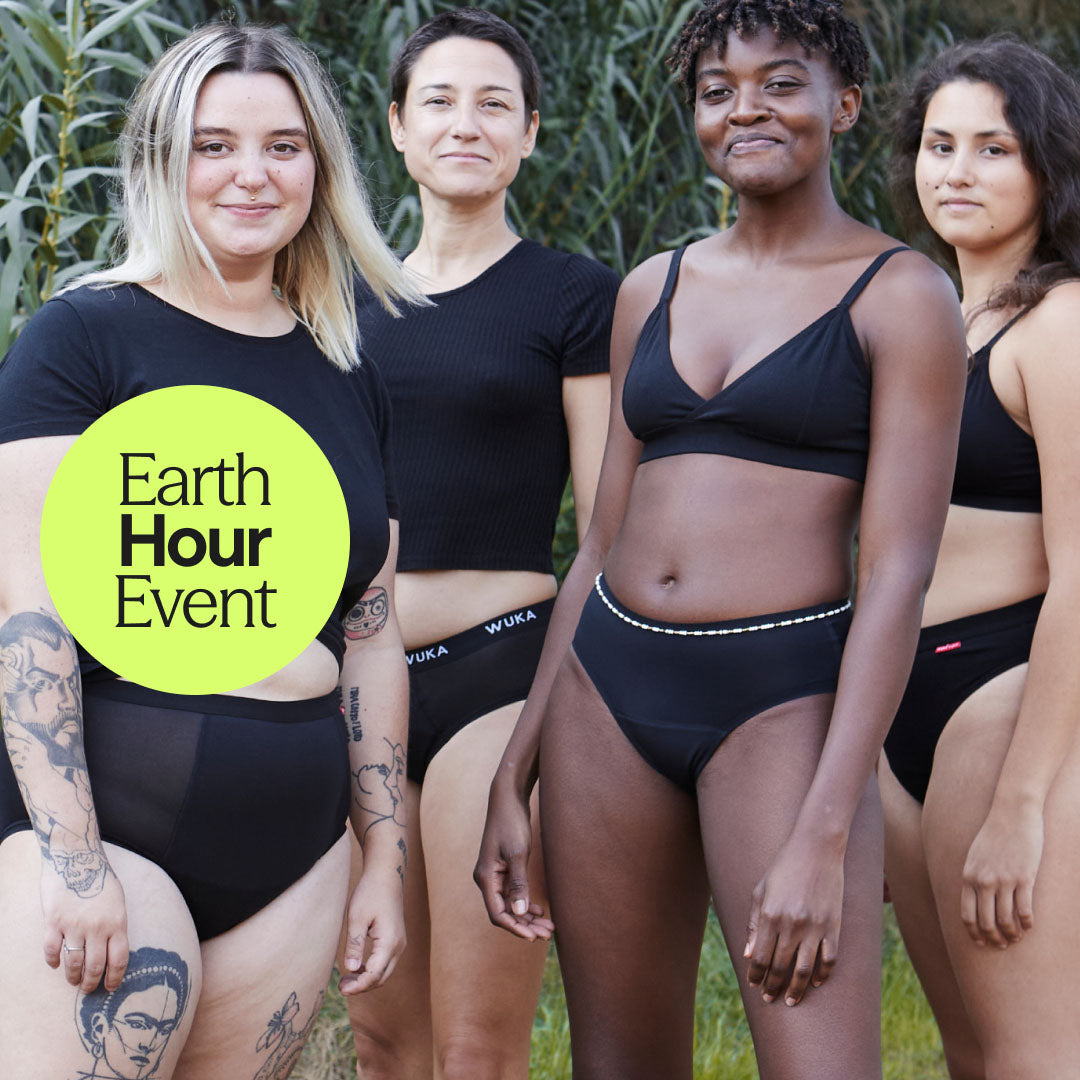 Shop the WUKA Earth Hour Sale event—sustainable, reusable period products designed to reduce waste and empower eco-conscious living. Discover exclusive discounts on period underwear, swimwear, and accessories that support the planet.