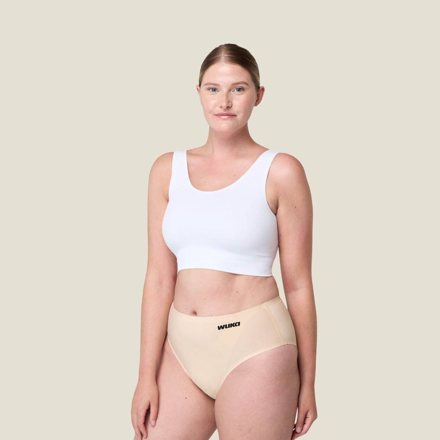 2 WUKA Stretch Seamless Midi Brief Heavy Light Nude