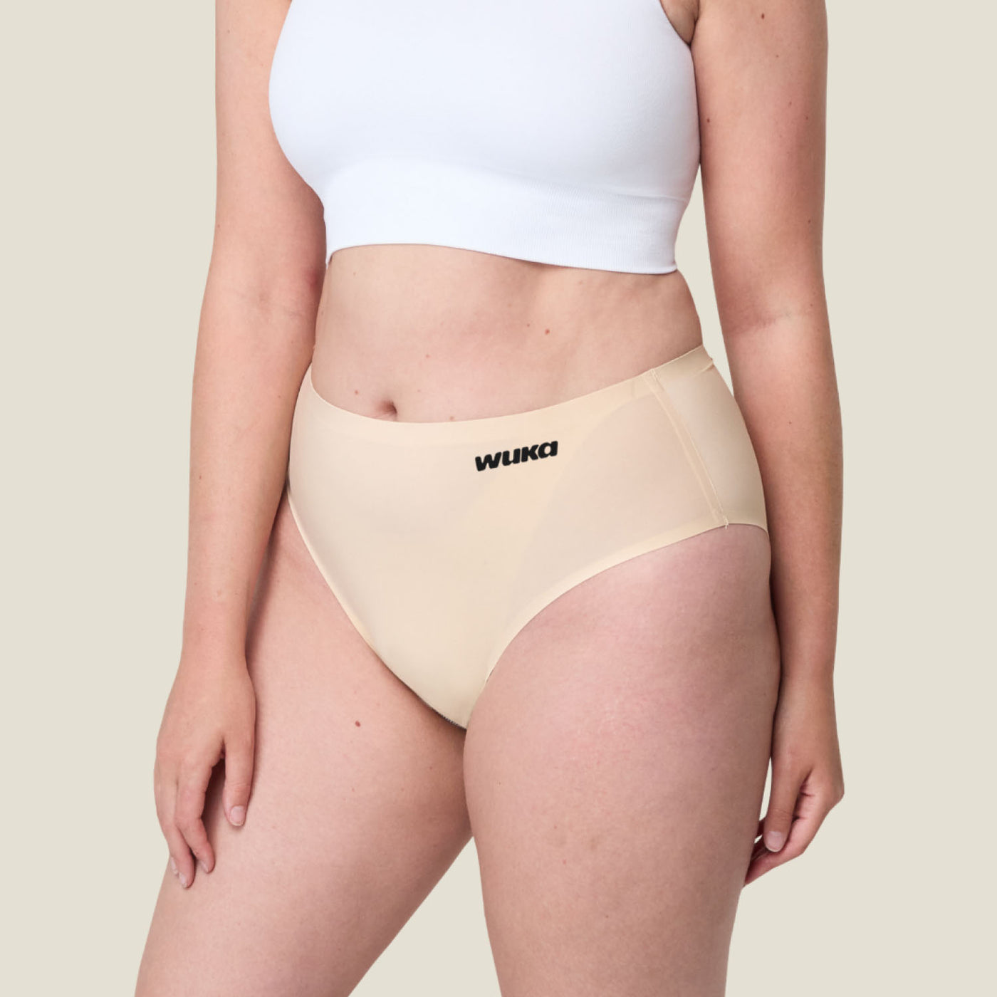 2 WUKA Stretch Seamless Midi Brief Heavy Light Nude