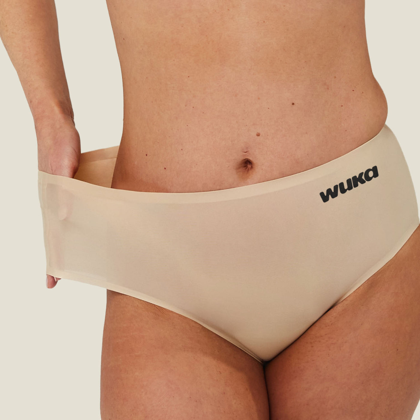 2 WUKA Stretch Seamless Midi Brief Heavy Light Nude