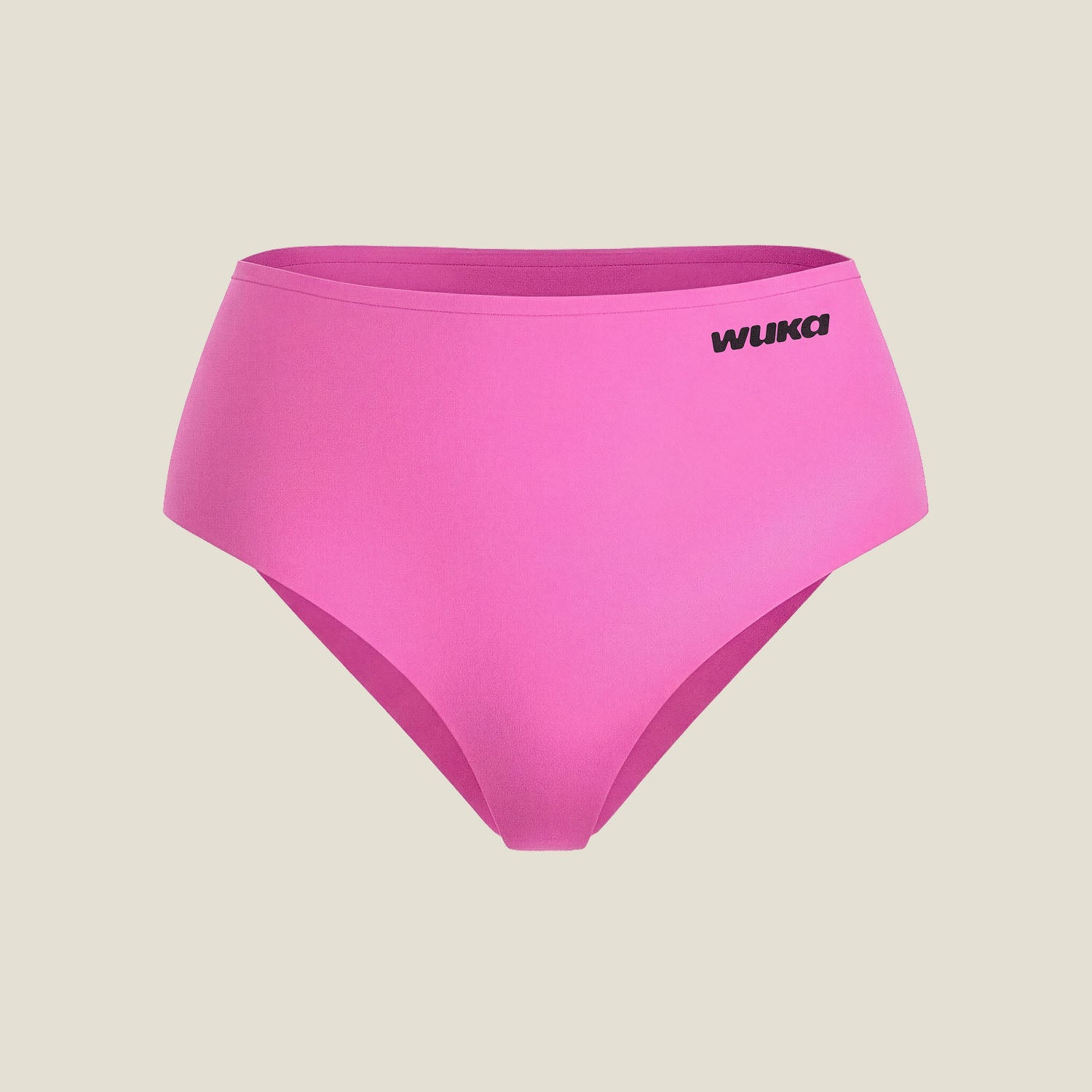 Isolated product image of WUKA Stretch™ Midi Brief in pink – reusable, high-waisted period pants for heavy flow with fast-absorbing layers