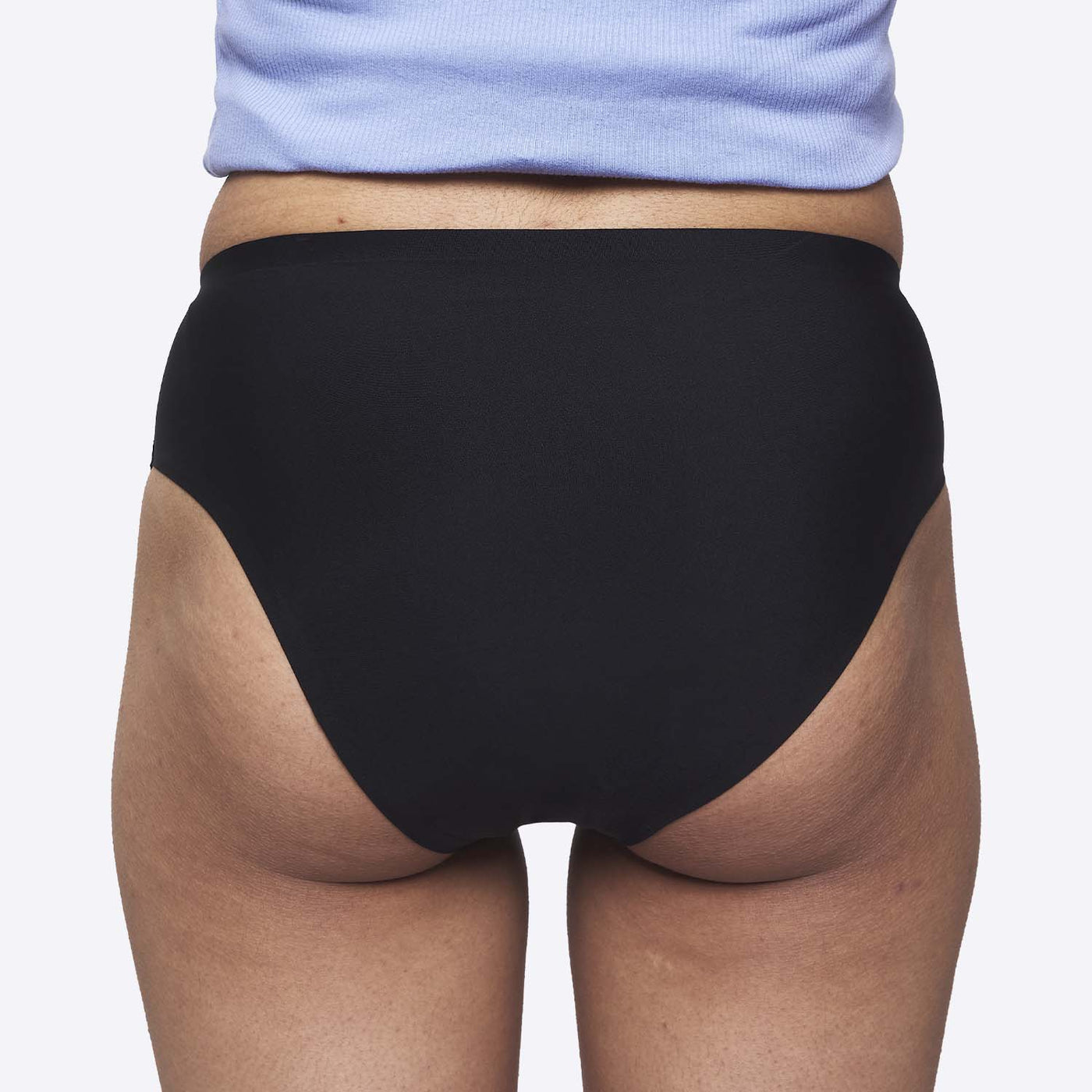 WUKA Teen Stretch Super Period Pants Bikini Brief Style Super Heavy Flow Black Back